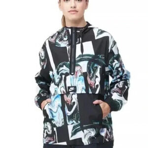 Nike Women's Marble Half Zip Windbreaker Running Jacket Size M